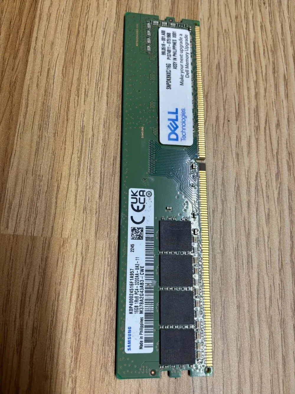 Samsung 16GB DDR4 3200MHz PC4-3200AA UDIMM Desktop RAM Memory M378A2G43AB3-CWE